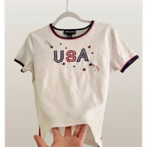 SOLD USA embroidered baby tee